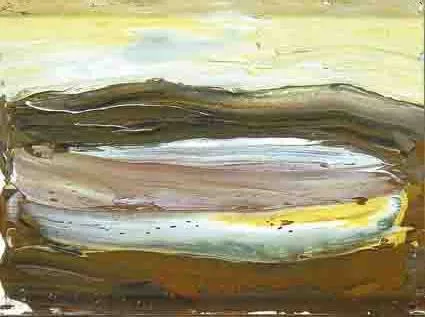 INLET by Seán McSweeney, oil on board, sold Nov 2001