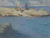James English, BATHING OFF THE ROCKS