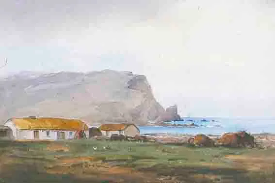 DUNAFF HEAD, COUNTY DONEGAL by Frank Egginton, watercolour, offered Nov 2001