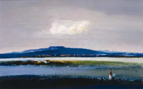 COASTAL SCENE, COUNTY DOWN by Daniel O'Neill, oil on board, sold Oct 2001