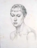 John Luke, STUDY OF A YOUNG WOMAN'S HEAD