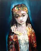 Daniel O'Neill, GIRL IN A TURQOUISE DRESS AND A RED JACKET