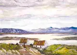 Charles Vincent Lamb, COTTAGES BY THE WATER, WEST OF IRELAND