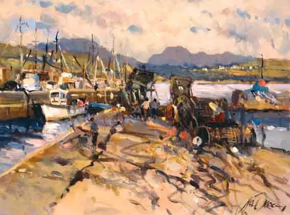 CLEGGAN, CONNEMARA by Liam Treacy, oil on canvas, sold Oct 2001