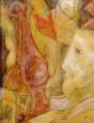 A QUIET DRINK by Piet Sluis, oil on board, sold Oct 2001