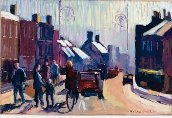 Michael O'Neill, STONEYBATTER STREET SCENE, oil on board