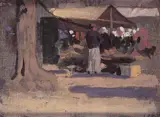 William John Leech, THE MARKET, CONCARNEAU