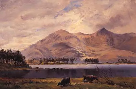 THE LOWER LAKE, KILLARNEY by James Brenan, oil on panel, sold Jun 2001