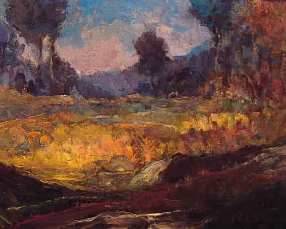 LANDSCAPE by Seán O'Sullivan, oil on canvas laid on board, sold Jun 2001