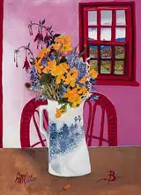 Pauline Bewick, KING CUPS, FUSCHIA AND BLUEBELLS