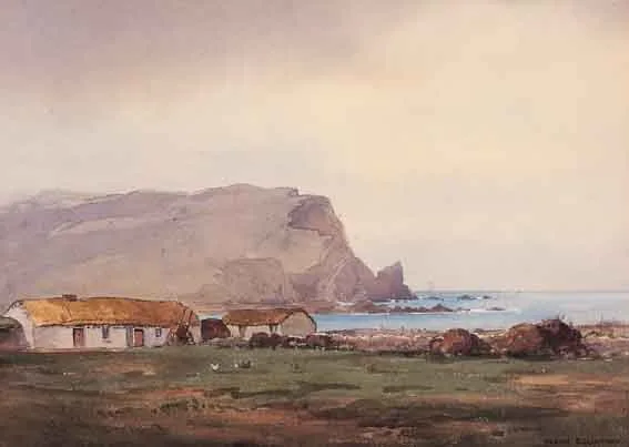 DUNAFF HEAD, COUNTY DONEGAL by Frank Egginton, watercolour, offered Jun 2001