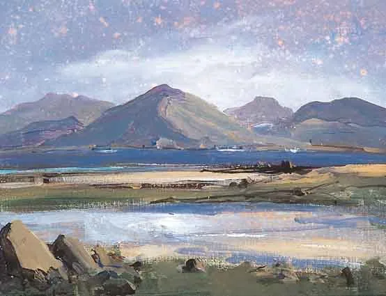 DONEGAL LANDSCAPE by George K. Gillespie, oil on canvas board, sold Jun 2001