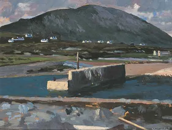 PORTEEN by Maurice MacGonigal, oil on panel, sold Jun 2001
