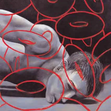 Ronnie Hughes, FOREIGN BODY I, oil and wax on canvas