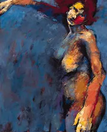 Neil Davies, BLUE NUDE, 1991, oil on board