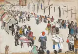 Mary Swanzy, FIGURES AT A MARKET, CZECHOSLOVAKIA
