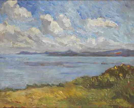 DUBLIN BAY by Estella Solomons, oil on panel, sold Sep 2003
