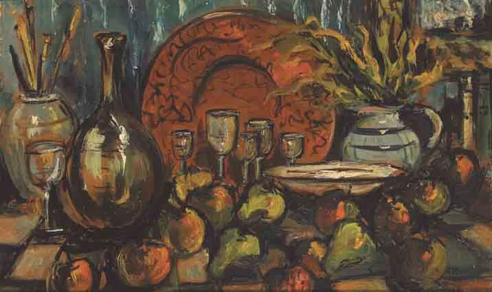 STILL LIFE by Gladys Maccabe, oil on board, sold Sep 2003