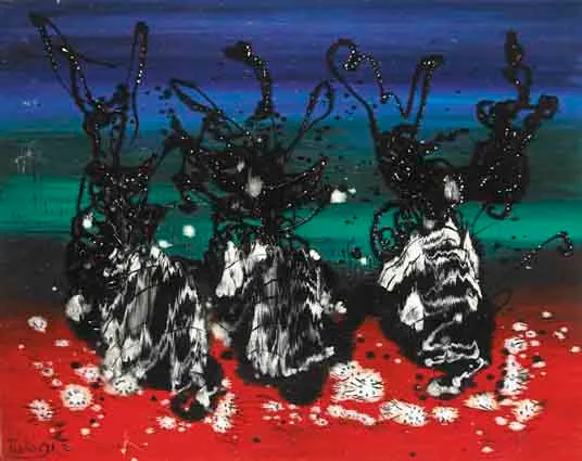 LANGOUSTINES by Basil Rakoczi, oil on canvas, sold Sep 2003