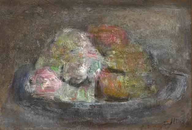 STILL LIFE III by Patrick Collins, oil on board, offered Sep 2003