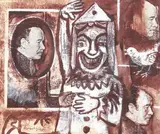 Gerard Dillon, SELF-PORTRAIT WITH PIERROT AND BIRD