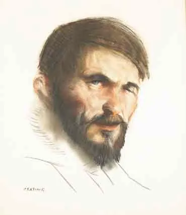 SELF PORTRAIT by Seán Keating, pastel, sold Sep 2003