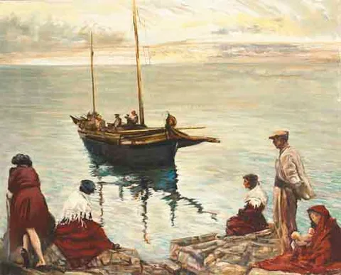 Seán Keating, PATRICK LYNCH'S BOAT, oil on canvas