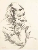 William John Leech, STUDY OF A YOUNG GIRL IN PENSIVE MOOD