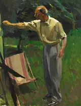 William John Leech, PAINTING IN A GARDEN
