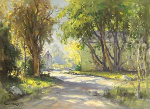 Frank McKelvey, THE BACK ROAD, oil on canvas