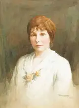 Frank McKelvey, PORTRAIT OF A LADY WITH GREEN DROP EARRINGS