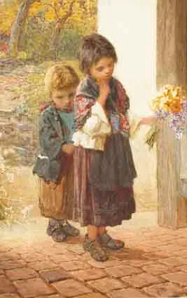 Samuel McCloy, FLOWERS FOR THE TEACHER, watercolour