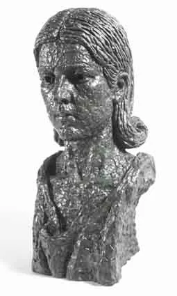 HEAD OF A GIRL by Laurence Campbell, bronze, sold Sep 2003