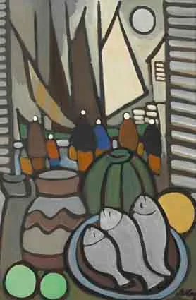 GALWAY WINDOW by Markey Robinson, oil on board, sold Sep 2003