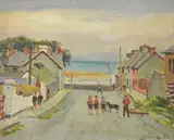 Robert Taylor Carson, CHILDREN IN A DONEGAL VILLAGE