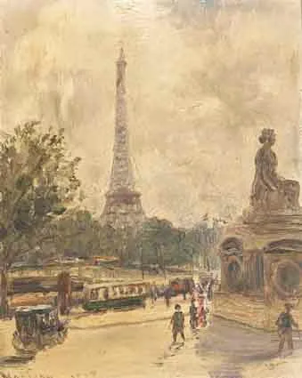 Darius Joseph MacEgan, LA TOUR EIFFEL, oil on board