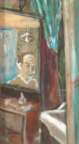 Tony O'Malley, INTERIOR STUDY WITH ARTIST'S REFLECTION