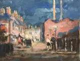 William Mason, EVENING IN THE BUSY STREET AT SUNSET, BELFAST
