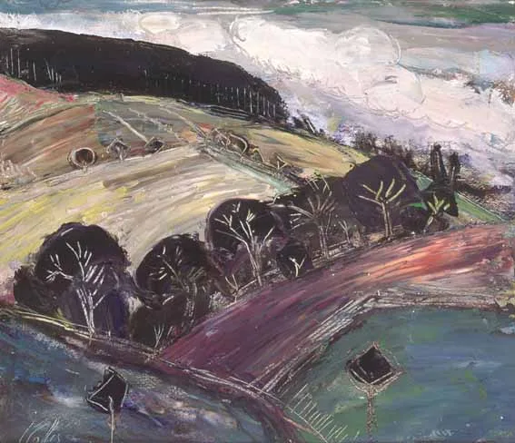 Peter Collis, WICKLOW WOODS, oil on paper