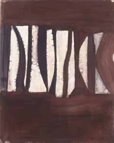 COMPOSITION FOR AFRICAN SCREEN by Tony O'Malley, gouache on paper, sold Feb 2003