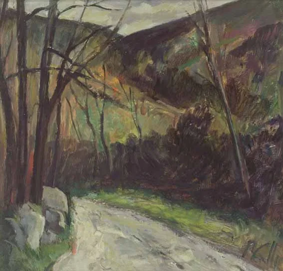 WICKLOW ROAD by Peter Collis, oil on board, sold Feb 2003
