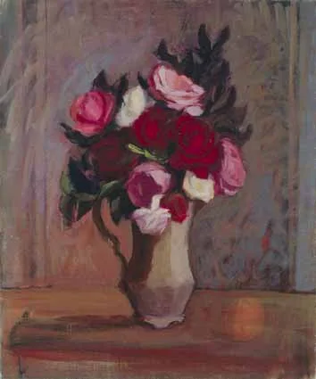 Edith Thomas, MIXED ROSES, oil on canvas