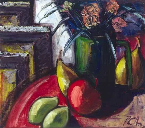 STUDIO STILL LIFE by Peter Collis, oil on canvas, sold Feb 2003