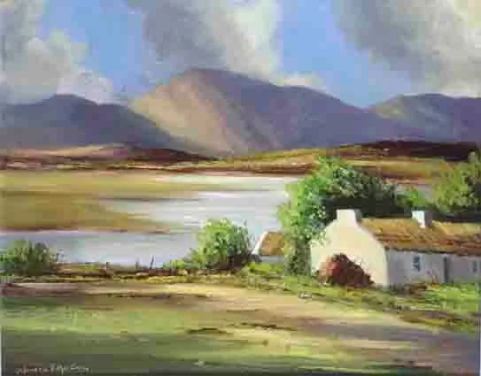 MUCKISH FROM ARDS, DONEGAL by Norman J. McCaig, acrylic on canvas board, offered Feb 2003