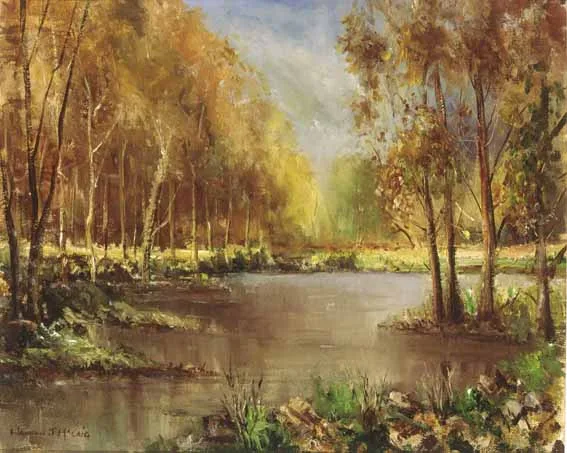 AUTUMN by Norman J. McCaig, oil on canvas, sold Feb 2003