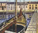 Ivan Sutton, GALWAY HOOKER BERTHED AT KINVARRA, COUNTY GALWAY