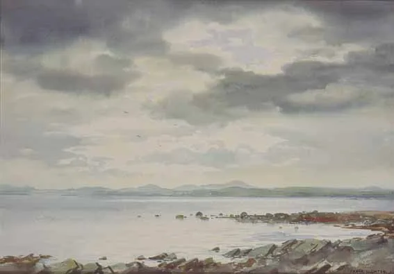 STRANGFORD LOUGH, COUNTY DOWN by Frank Egginton, watercolour, offered Feb 2003