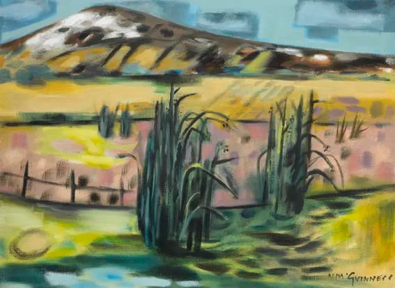 FIRST SNOW by Norah McGuinness, oil on canvas, sold Apr 2003