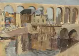 RIVER AND AQUADUCT AT DINAN, FRANCE, Whyte's 2003