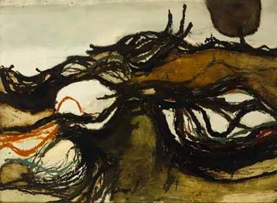 EMPTY HILL by William Crozier, 1959, oil on board, sold Apr 2003